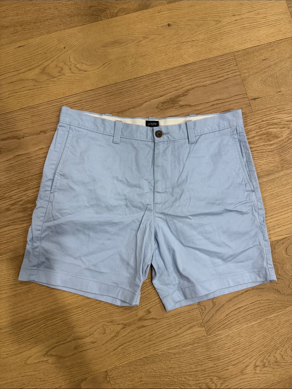 J. Crew Light Blue Flat Front Cotton Men’s Shorts
